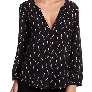 Joie purine champagne glass silk blouse